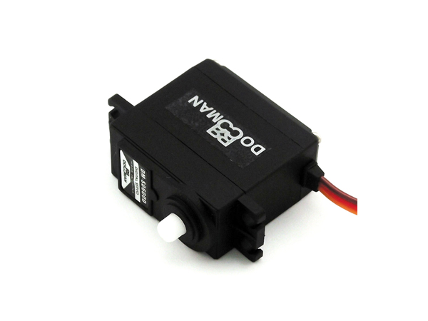 디바이스마트,기계/제어/로봇/모터 > 모터류 > 서보모터 > 디지털 서보모터,DOMAN RC,디지털 서보모터(DM-S0600D),Voltage: 4.8V ~ 6.0VSpeed: 0.14 sec/60deg (4.8v) 0.12sec/60deg (6.0v)Torque: 5.5kg.cm (4.8v) 6.5kg.cm (6.0v) Size: 40mmX20mmX38.5mmWeight: 40gramMotor: BrushedGear Train: Plastic