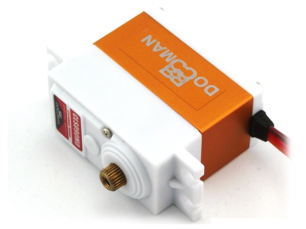 디바이스마트,기계/제어/로봇/모터 > 모터류 > 서보모터 > 디지털 서보모터,DOMAN RC,디지털 서보모터(DM-CLS090MD),Voltage: 6V ~ 7.4VSpeed: 0.10 sec/60deg (6.0v) 0.08sec/60deg (7.4v)Torque: 11kg.cm (6.0v) 13.8kg.cm (7.4v)Size: 40mmX20mmX37mmWeight: 70gramMotor: CorelessGear Train: Metal