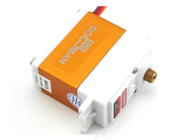 디바이스마트,기계/제어/로봇/모터 > 모터류 > 서보모터 > 디지털 서보모터,DOMAN RC,디지털 서보모터(DM-CLS270MD),Voltage: 6V ~ 7.4VSpeed: 0.14 sec/60deg (6.0v) 0.12sec/60deg (7.4v)Torque: 25.5kg.cm (6.0v) 27.4kg.cm (7.4v)Size: 40mmX20mmX41mmWeight: 76gramMotor: CorelessGear Train: Metal