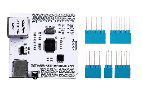 디바이스마트,MCU보드/전자키트 > 통신/네트워크 > 이더넷/PoE(Power over Ethernet),ELECFREAKS,아두이노 W5100 이더넷 실드 Ethernet Shield [EF02007],Wiznet W5100 ethernet chip 기반 아두이노 호환 이더넷 실드 / TCP and UDP / Standard RJ45 Ethernet interface / Micro SD Card 소켓 (2G 미만) / DC 5V ~ 12V / 78mm * 53.5mm