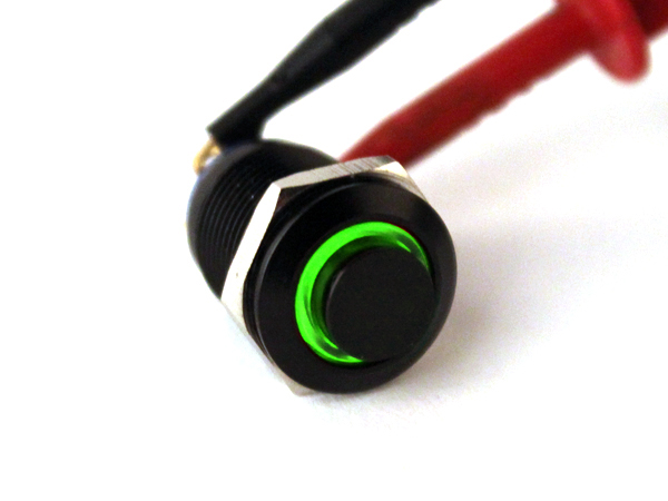 디바이스마트,스위치/부저/전기부품 > 스위치 > 푸쉬버튼 스위치 > 메탈 스위치,NW3 (New3),LED 블랙 메탈 푸쉬 스위치 링(녹색) 돌출형 [HX12-C1],일반푸쉬(PUSH) 스위치 / 색상: GREEN (조광형) / 정격 전류 : 2A / 정격전압-DC : 36 VDC / 재질 : 블랙 무광 / 홀가공 : 12mm / 스위치 : 14mm / LED발광 링 타입 / 생활방수 / 노브 돌출 타입