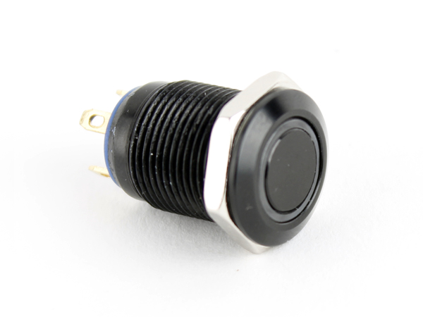 LED 블랙 메탈 푸쉬 스위치 링(파랑) [HX12-C2]