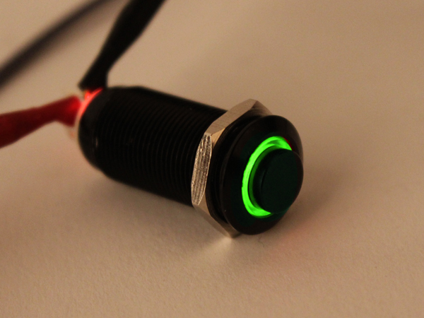 디바이스마트,스위치/부저/전기부품 > 스위치 > 푸쉬버튼 스위치 > 메탈 스위치,NW3 (New3),LED 블랙 메탈 푸쉬락 스위치 링(녹색) 돌출형 [HX12-A3],푸쉬락(PUSH LOCK) 스위치 / 색상: GREEN (조광형) / 정격 전류 : 2A / 정격전압-AC : 36 VDC / 재질 : 블랙 무광 / 홀가공 : 12mm / 스위치 : 14mm / LED발광 링 타입 / 생활방수 / 노브 돌출 타입