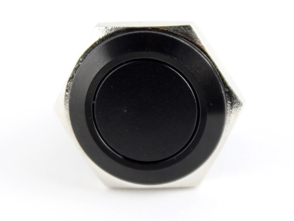 디바이스마트,스위치/부저/전기부품 > 스위치 > 푸쉬버튼 스위치 > 메탈 스위치,NW3 (New3),블랙 메탈 푸쉬 스위치 플랫형 [HX16-B2],일반푸쉬(PUSH) 스위치 / 색상: NO LED(비조광) / 정격 전류 : 3A / 정격전압-DC : 36 VDC / 재질 : Chrome / 홀가공 : 16mm / 스위치 : 18mm / 노브 플랫 타입 / 생활방수