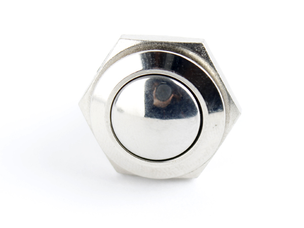 디바이스마트,스위치/부저/전기부품 > 스위치 > 푸쉬버튼 스위치 > 메탈 스위치,NW3 (New3),메탈 푸쉬 스위치 둥근형 [HX16-B3],일반푸쉬(PUSH) 스위치 / 색상: NO LED(비조광) / 정격 전류 : 3A / 정격전압-DC : 36 VDC / 재질 : Chrome / 홀가공 : 16mm / 스위치 : 18mm / 노브 둥근(돔) 타입 / 생활방수