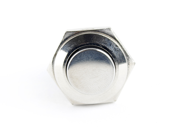 디바이스마트,스위치/부저/전기부품 > 스위치 > 푸쉬버튼 스위치 > 메탈 스위치,NW3 (New3),메탈 푸쉬 스위치 돌출형 [HX16-B4],일반푸쉬(PUSH) 스위치 / 색상: NO LED(비조광) / 정격 전류 : 3A / 정격전압-DC : 36 VDC 재질 : Chrome / 홀가공 : 16mm / 스위치 : 18mm / 노브 돌출 타입 / 생활방수