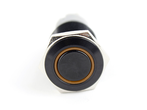 디바이스마트,스위치/부저/전기부품 > 스위치 > 푸쉬버튼 스위치 > 메탈 스위치,NW3 (New3),LED 블랙 메탈 푸쉬락 스위치 링(주황12V) [HX16-A2],푸쉬락(PUSH LOCK) 스위치 / 색상: ORANGE (조광형) / 정격 전류 : 3A / 정격전압-AC : 250 VAC / 재질 : 블랙 무광 / 홀가공 : 16mm / 스위치 : 18mm / LED발광 Ring타입 / 노브 둥근(돔) 타입 / 생활방수