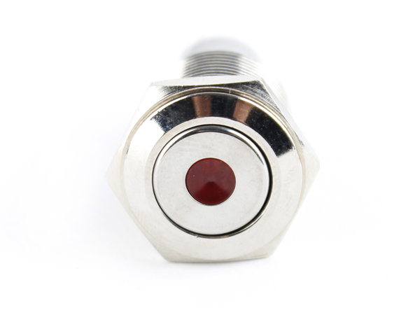 LED 메탈 푸쉬 스위치 도트(빨강12V) [HX16-A3]
