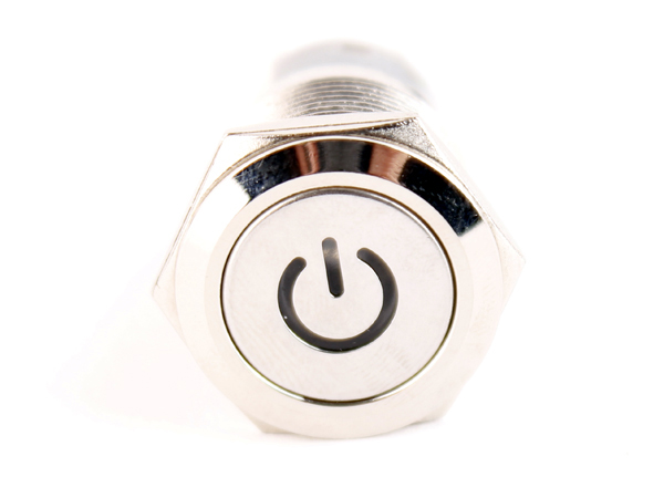 디바이스마트,스위치/부저/전기부품 > 스위치 > 푸쉬버튼 스위치 > 메탈 스위치,NW3 (New3),LED 메탈 푸쉬락 스위치 전원(녹색12V) [HX19-A5],푸쉬락(PUSH LOCK) 스위치 / 색상: GREEN (조광형) / 정격 전류 : 5A / 정격전압-AC : 250 VAC / 재질 : Chrome / 홀가공 : 19mm / 스위치 : 22mm / LED발광 전원 표시 / 노브 플랫 타입 / 생활방수