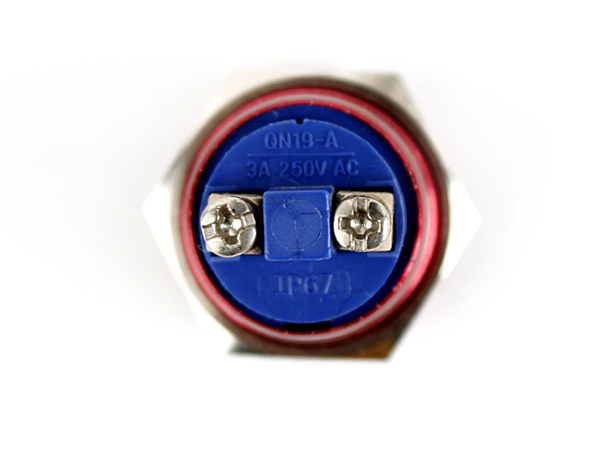 디바이스마트,스위치/부저/전기부품 > 스위치 > 푸쉬버튼 스위치 > 메탈 스위치,NW3 (New3),메탈 푸쉬 스위치 플랫형  [HX19-B7],일반푸쉬(PUSH) 스위치 / 색상: NO LED(비조광) / 정격 전류 : 3A / 정격전압-AC : 250 VAC / 재질 : METAL RED / 홀가공 : 19mm / 스위치 : 22mm / 노브 플랫 타입