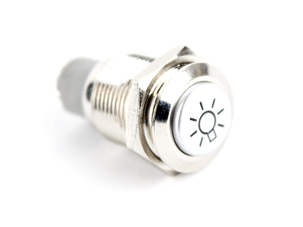 LED 메탈 푸쉬락 스위치 12V (자동차 실내등)