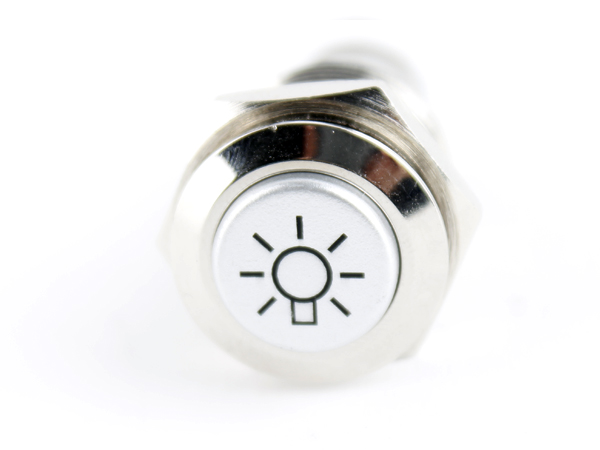 디바이스마트,스위치/부저/전기부품 > 스위치 > 푸쉬버튼 스위치 > 메탈 스위치,NW3 (New3),LED 메탈 푸쉬락 스위치 12V (자동차 실내등),푸쉬락(PUSH LOCK) 스위치 / 색상: RED (조광형) / 정격 전류 : 3A / 정격전압-AC : 250 VAC /  재질 : Chrome / 홀가공 : 16mm / 스위치 : 18mm / LED발광 실내등 / 노브 돌출 타입 / 생활방수 / 자동차 실내등 스위치 입니다.