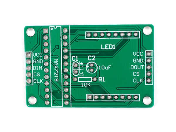 디바이스마트,MCU보드/전자키트 > 디스플레이 > 도트매트릭스,SZH,MAX7219 도트 매트릭스 제어 모듈 DIY 키트 (반제품) [SZH-DMBN-003],MAX7219 도트 매트릭스 제어 모듈을 직접 만드실 수 있는 DIY 키트 (반제품) / 5V / 5cm x 3.2cm / 4 x screw holes / diameter 3mm / VCC, GND는 절대 거꾸로 연결되지 않도록 주의하세요