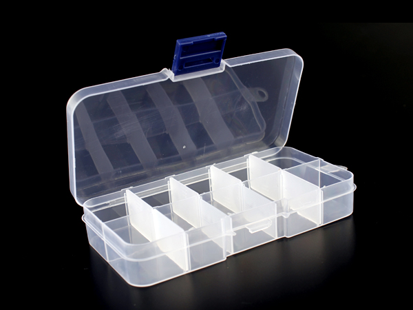 디바이스마트,공구함/작업대/엔클로저 > 공구함/부품함 > 다용도정리함(케이스),NTY (중국),다용도 플라스틱 케이스 소형 10칸 [NTY26490-4],각종 부품, 상비약, 비즈, 압정 등 소품 전문 수납함 / 내부 10분배 / 멀티박스