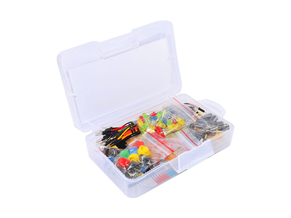 디바이스마트,오픈소스/코딩교육 > 아두이노 > 아두이노 교육용키트,KEYES,아두이노 브레드보드용 기초 전자부품 키트 [KT0019],브레드보드, 저항, LED, 점퍼와이어, 핀헤더 등이 포함된 아두이노를 시작하는 초급자들을 위한 학습 키트 입니다. (아두이노는 별매입니다)