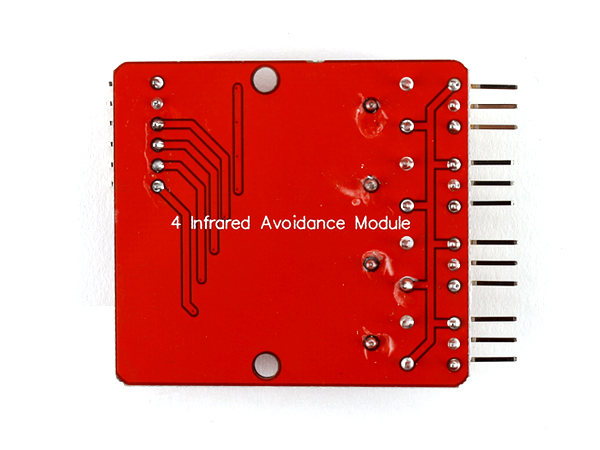 디바이스마트,MCU보드/전자키트 > 센서모듈 > 라이다/거리/초음파/라인 > 적외선(IR)/라인센서,SZH,4채널 라인 트레이서 적외선 장애물회피 센서 모듈 [SZH-SSBH-006],TCRT5000 센서 기반 / 라인트레이서 제작 시 라인 구별 등에 활용되는 모듈 / Voltage : DC 3.3V - 5V / Control panel : 4.4 * 4.0 * 12mm / Small plate forward : 25 * 12 * 12mm