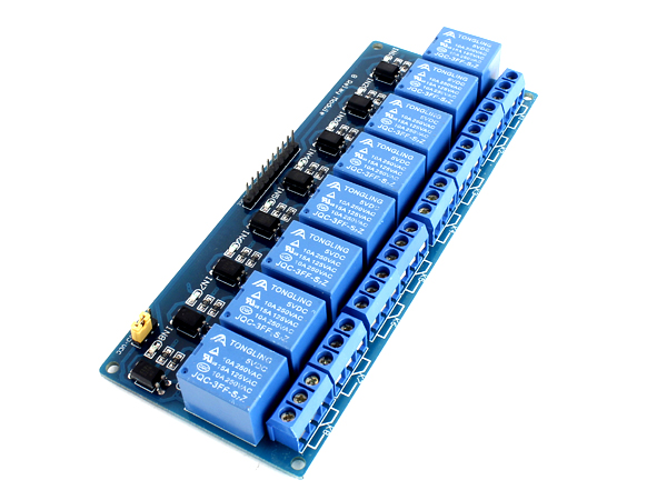 디바이스마트,MCU보드/전자키트 > 전원/신호/저장/응용 > 릴레이,SZH,아두이노 8채널 5V 릴레이 모듈 [SZH-RLBG-009],8 channel 5V Realy / Output maximum contact: AC250V 10A , DC30V 10A / Size: 138m x 56mm x 18.5mm