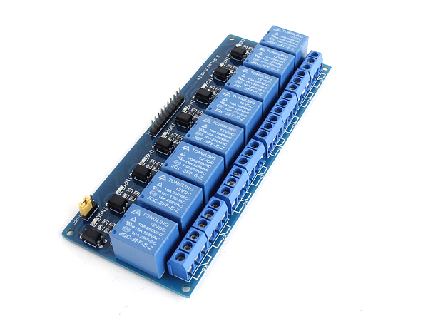 디바이스마트,오픈소스/코딩교육 > 아두이노 > 아두이노 스위치/릴레이모듈,SZH,아두이노 8채널 12V 릴레이 모듈 [SZH-RLBG-019],Maximum load: AC 250V - 10A, DC 30V - 10A / Size: 138m x56mm x 18.5mm
