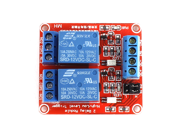 디바이스마트,MCU보드/전자키트 > 전원/신호/저장/응용 > 릴레이,SZH,아두이노 2채널 12V 릴레이 모듈 Trigger 선택형 [SZH-RLBG-040],12V Relay 모듈 / Optocoupler 절연 / 점퍼 위치에 따라 트리거 선택(Low or High) 가능 / LED 인디케이터 / Trigger current: 5mA / Maximum load: 10A 250VAC , 10A 30VDC / Size: 48mm x 40mm