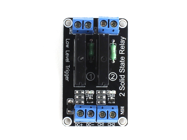 디바이스마트,MCU보드/전자키트 > 전원/신호/저장/응용 > 릴레이,SZH,아두이노 2채널 5V SSR 릴레이 모듈 [SZH-RLBG-041],5V Omron solid state relay / 솔리드 스테이트 릴레이 모듈 / Low-level Trigger / Power : DC 5V ( 