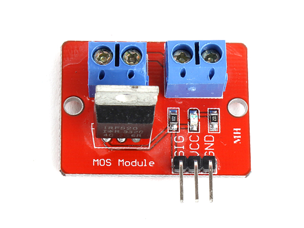 디바이스마트,오픈소스/코딩교육 > 아두이노 > 아두이노 모터/드라이버모듈,SZH,IRF520 MOSFET 드라이버 모듈 [SZH-MDBL-004],IRF520 파워 MOS 사용 / PWM 출력 조정 / Voltage: 3.3V - 5V / Output voltage: 0V - 24V / Size: 33mm x 24mm