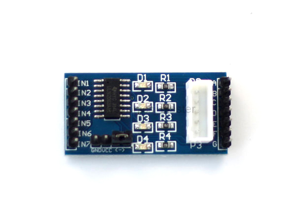 디바이스마트,MCU보드/전자키트 > 버튼/스위치/제어/RTC > 모터/모터컨트롤,SZH,ULN2003 스텝 모터 드라이버 모듈 [SZH-MDBL-024],ULN2003A 칩셋 기반 / 4 Phase 5 Wire Stepper motor (5~12V) 컨트롤 가능 / Voltage : 3V - 5.5V / Size: 29mm x 18mm
