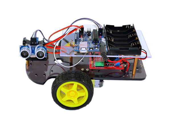 디바이스마트,오픈소스/코딩교육 > 아두이노 > 아두이노 교육용키트,KEYES,아두이노 스마트카 로봇 키트 초급 [RT0001],초음파 센서를 활용한 장애물 회피 스마트 자동차 키트 / 아두이노 Duemilanove 호환보드, 초음파 센서 모듈, 모터 드라이버 모듈 등 다양한 부품이 모두 포함되어 있는 자동차 키트 / *반제품* 구매 후 별도의 조립이 필요합니다 / *배터리 미포함(별매)*  작동을 위해서는 6개의 AA배터리가 별도로 필요합니다