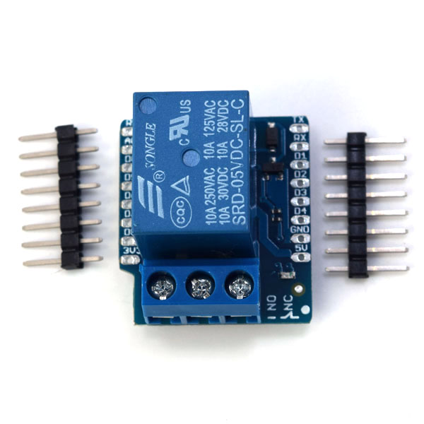 디바이스마트,오픈소스/코딩교육 > 파이썬/IoT 개발 보드 > WeMos > WeMos 정품보드/모듈,WeMos,[정품] WeMos D1 Mini용 릴레이 실드 Relay Shield V2.0.0,wemos.cc 공식 판매페이지에서 구매한 정품 / WeMos D1 Mini용 릴레이 확장 보드 / NO : 5A(250VAC/30VDC), 10A(125VAC) & MAX : 1250VA/150W