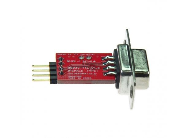 디바이스마트,MCU보드/전자키트 > 개발용 장비 > USB/RS232/RS485 컨버터,AVRMALL,RS232 to TTL Converter(FEMALE) (NER-16068),RS232 to TTL 변환모듈(FEMALE타입),통신신호와UART(TTL)통신신호를상호변환