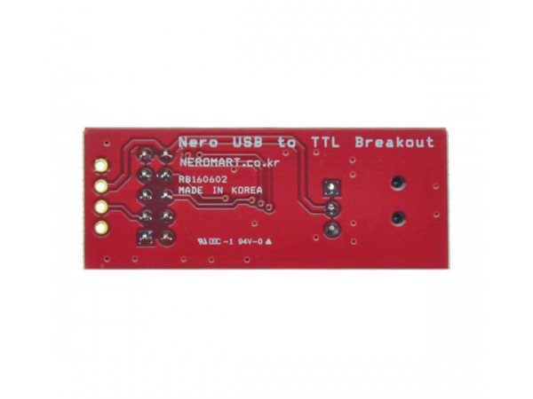 디바이스마트,MCU보드/전자키트 > 개발용 장비 > USB/RS232/RS485 컨버터,AVRMALL,Nero USB to TTL Breakout (10pin Header) (NER-16103),FTDI 5V/3.3V 10핀헤더타입- USB to TTL변환보드, avrmall board와호환