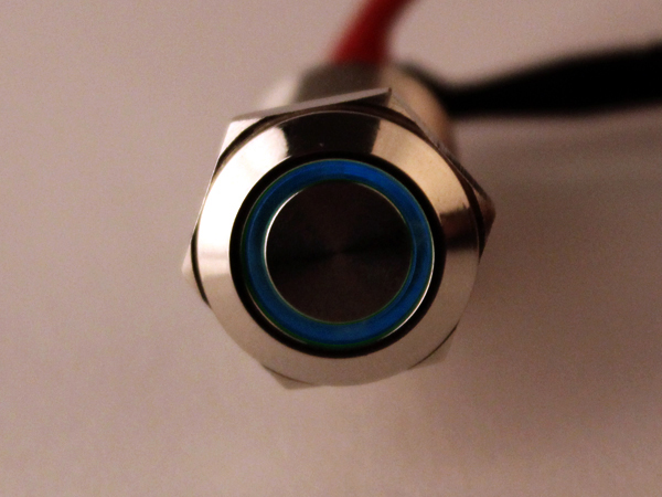 디바이스마트,스위치/부저/전기부품 > 스위치 > 푸쉬버튼 스위치 > 메탈 스위치,NW3 (New3),LED 메탈 푸쉬락 스위치 링(파랑) [HX12-A1],푸쉬락(PUSH LOCK) 스위치 / 색상: BLUE (조광형) / 정격 전류 : 2A / 정격전압-DC : 36 VDC / 재질 : Chrome / 홀가공 : 12mm / 스위치 : 14mm / LED발광 Ring타입 / 노브 플랫 타입