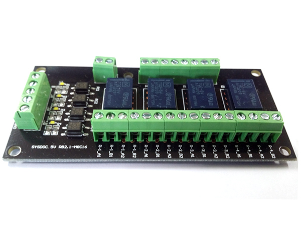 디바이스마트,MCU보드/전자키트 > 전원/신호/저장/응용 > 릴레이,시스템닥터,5V RB2.1-M8C16,RB2.1-M8C16 릴레이보드는 4개의 Digital 신호를 사용하여 4개 채널에 해당하는 릴레이를 개별적 또는 동시에 제어할 수 있습니다.