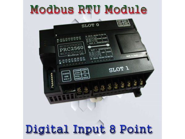 디바이스마트,MCU보드/전자키트 > 통신/네트워크 > 기타 네트워크/통신,,PRC2560-DI8 (디지털 입력 8) [모드버스 입출력 모듈],[Digital Input 8 Point]  프로그램 가능한 모드버스 입출력 모듈로 RS-485, RS-232, USB 통신을 지원하며, 산업용 표준 통신 프로토콜 Modbus RTU지원으로 SCADA, TOUCH, PLC와의 연결이 용이합니다. 디지털 입출력 및 아날로그 입출력을 모듈별로 지원하므로 확장성이 용이하고, 모드버스 입출력 기능뿐 아니라 부가기능으로 무료로 제공되는 Logic Builder Freeon 소프트웨어를 이용하여 초보자도 손쉽게 로직 프로그램이 가능해 PLC 또는 DDC 처럼 사용이 가능합니다.