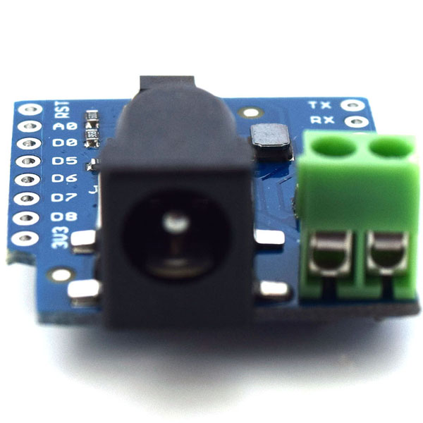 디바이스마트,오픈소스/코딩교육 > 파이썬/IoT 개발 보드 > WeMos > WeMos 정품보드/모듈,WeMos,[정품] WeMos DC 전원공급용 실드 DC Power Shield V1.1.0,wemos.cc 공식 판매페이지에서 구매한 정품 / D1 미니 실드, 입력 : 7 ~ 24V DC, 최대 전류 : 1A