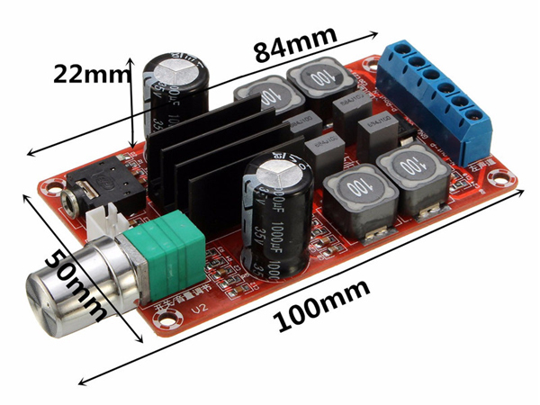 디바이스마트,MCU보드/전자키트 > 음악/앰프/녹음 > 앰프/증폭,SZH,TPA3116D2 2x50W 스테레오 디지털 앰프 모듈 [SZH-EKAD-119],TPA3116D2 기반의 스테레오(2채널) 앰프 모듈 / DC 5V ~ 24V(24V 권장) / 2x50W / 작동 주파수 : 20Hz ~ 20Hz