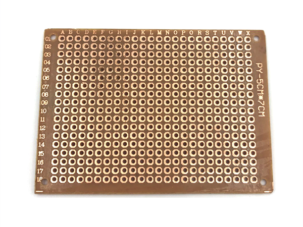 디바이스마트,커넥터/PCB > PCB기판/관련상품 > 페놀기판 (단면),NW3 (New3),범용 페놀 만능 PCB 기판 50x70-단면 [PCB-0507P],재질: 페놀(Penol) / 사이즈: 50mmX70mm / 핀 홀수: 18X24=432 / 핀 간격: 2.54mm / 두께: 1.2mm