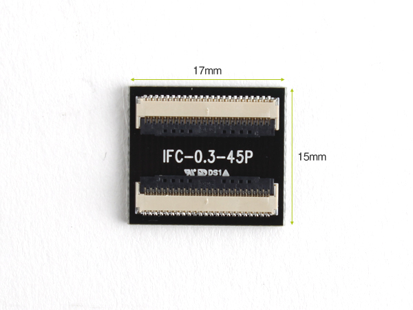 디바이스마트,커넥터/PCB > FFC/FPC 커넥터 > 44핀/45핀/48핀 커넥터,IFC,0.3mm 피치 앙면 FFC케이블 연장및 접점변환용 컨버터 보드 [IFC-0.3-45P],FFC/FPC케이블연장 / 0.3mm pitch / 45 pin / 연장 및 접점변환용 보드 / size: 17mm x 15mm