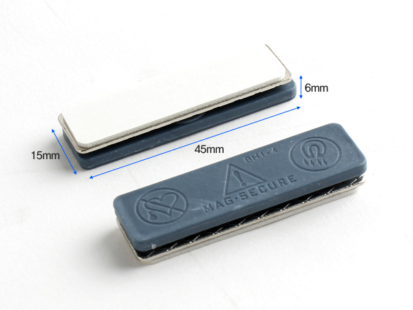 디바이스마트,스위치/부저/전기부품 > 지원부품 > 자석/네오디움 > 자석(메모홀더),NTY (중국),네오디움 사각 자석 홀더 [NTY-NES3H],탈부착이 쉬운 네오디움 강력 자석 명찰 / Size : 45mm X 15mm