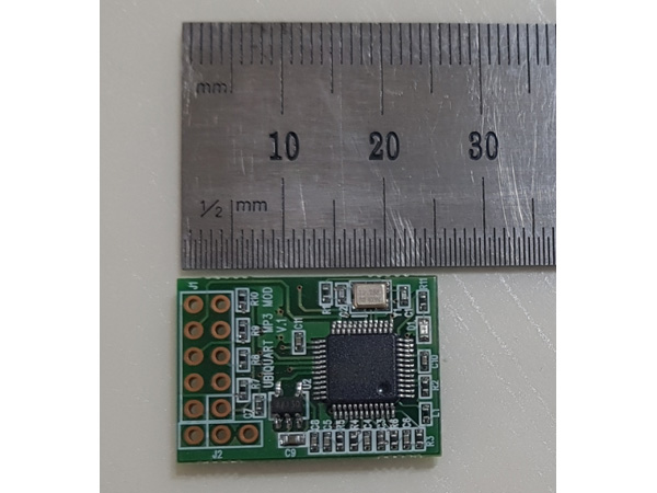 디바이스마트,MCU보드/전자키트 > 음악/앰프/녹음 > MP3/음악재생,유비쿼트,초소형 VS1003B mp3 모듈 (sdcard소켓 내장),하나의 PCB 모듈안에 CODEC IC, 주변회로, Micro Sdcard socket 장착으로 활용성을 높인 초소형 mp3 모듈입니다.