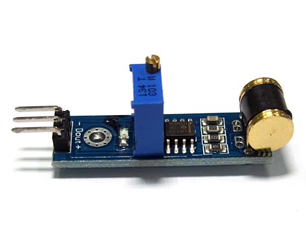 디바이스마트,MCU보드/전자키트 > 센서모듈 > 기울기/진동/충격/터치 > 충격/충돌/진동센서,SZH,801S 진동센서 모듈 [SZH-EKAD-131],작동 전압 : DC 3-5V / 감도 미세조정 가능 / 메인 칩 : LM393, 진동 프로브