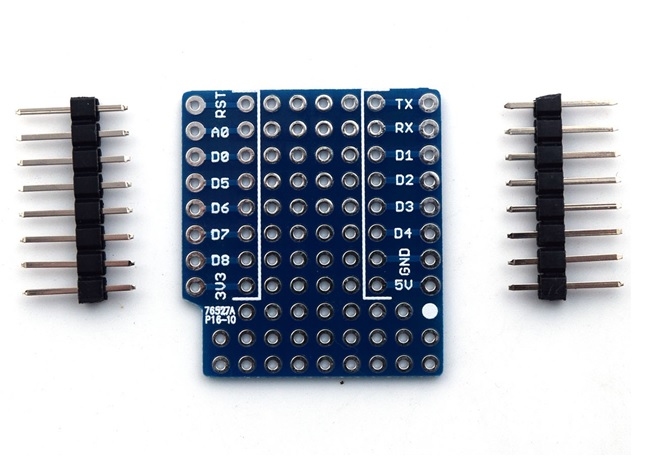 디바이스마트,오픈소스/코딩교육 > 파이썬/IoT 개발 보드 > WeMos > WeMos 정품보드/모듈,WeMos,[정품] WeMos D1 Mini용 양면 프로토 실드 ProtoBoard Shield,wemos.cc 공식 판매페이지에서 구매한 정품 / WeMos D1 Mini용 프로토 확장보드 / 핀헤더 포함