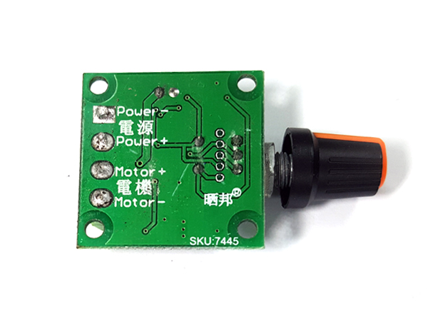 디바이스마트,기계/제어/로봇/모터 > 모터드라이버 > DC모터 드라이버 > 100W 이하 DC모터 드라이버,SZH,PWM 12V 2A DC모터 속도 제어 컨트롤러 [SZH-MSC-009],입력 전압 : DC1.8V - DC15V / 최대 출력 : 30W / 최대 연속 출력 전류 : 2A / 듀티 사이클 제어 : 0% - 100% / 크기 : 32mm X 32mm X 15mm