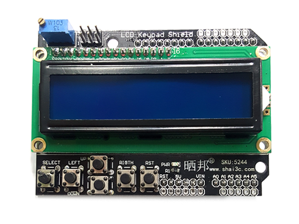 디바이스마트,MCU보드/전자키트 > 디스플레이 > LCD/OLED,SZH,1602 아두이노 LCD 키패드 쉴드 보드 [SZH-EKAD-140],B42,LCD키패드,LCD쉴드보드,HD44780 / 전압 : 4.5V - 5.5V  / 전류 : 2.0mA / Size : 80mm X 59mm X 13mm