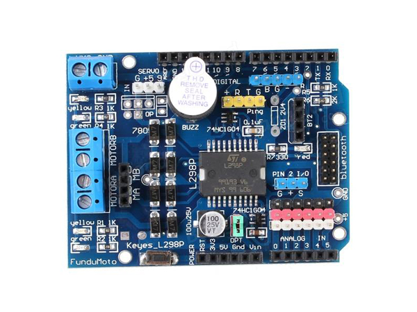 디바이스마트,오픈소스/코딩교육 > 아두이노 > 아두이노 모터/드라이버모듈,SZH,L298P H-bridge 2ch 모터드라이버 쉴드 [SZH-LMS001],아두이노 우노, 듀에, 메가, 레오나르도에 적층하여 사용할 수 있는 모터 드라이버입니다. 핀헤더 소켓이 있어 적층 후에도 각종 핀 출력 사용에 불편이 없습니다.