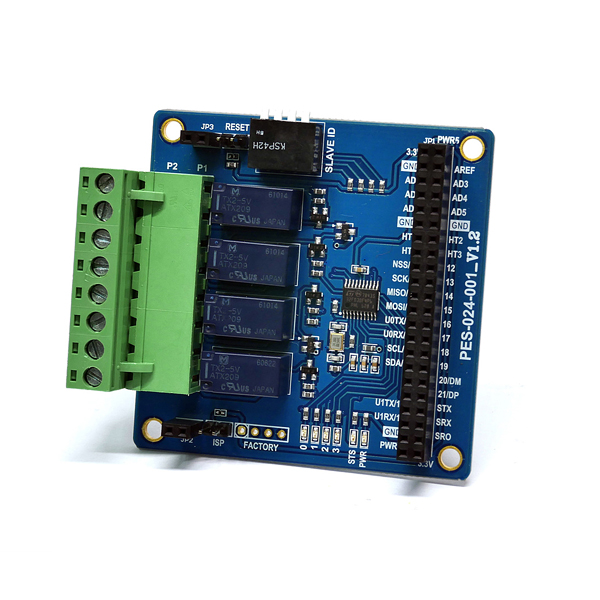 디바이스마트,MCU보드/전자키트 > 전원/신호/저장/응용 > 릴레이,솔내시스템,[PES-2401(T)] 4포트 릴레이 확장보드 T형 (PHPoC 보드용),PHPoC 보드에 장착하여 사용하는 제품으로 PHPoC 보드의 디지털 출력을 릴레이 출력으로 확장시켜 주는 역할을 합니다.