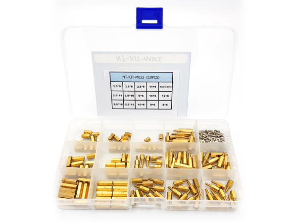 디바이스마트,커넥터/PCB > PCB기판/관련상품 > 서포트 > PCB 서포트 키트,,M2.5 황동 서포트 키트 (15종) [NT-KIT-M012],황동 서포트 M2.5 사이즈로만 구성된 키트 입니다. M2.5 서포트 14종 + M2.5볼트 + M2.5너트로 구성되어 있습니다.