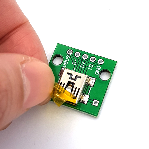 디바이스마트,MCU보드/전자키트 > 개발용 장비 > USB/RS232/RS485 컨버터,SZH,MiniUSB-5P to 2.54mm DIP Adapter Board [SZH-EP118],mini USB B Type Socket / FEMALE / PCB 기판 변환 모듈 보드 / size 18mm x 20mm 