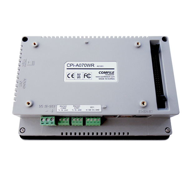 디바이스마트,MCU보드/전자키트 > 인공지능/임베디드/산업용 > 임베디드컴퓨터,COMFILE TECHNOLOGY,[CPi-A070WR] 리눅스 터치패널PC,리눅스를 기본OS로 사용하는 산업용 터치패널 PC 입니다. 라즈베리파이3를 베이스로 하고 있으며, 7인치 LCD와 감압식 터치패드를 장착하고 있습니다.