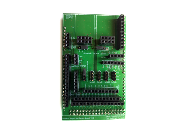 디바이스마트,오픈소스/코딩교육 > 아두이노 > 아두이노 호환보드,JSG SYSTEMS,[JSG]MEGA2560 WIFI-Sensor,ESP8266[ESP-01] Module 2개를 실장하여 UDP ,WebSever,TCP/IP통신 구현 / RTC Module[DS1302], 9축 IMU센서 GY-520 MPU9250 HEADER PIN 구성