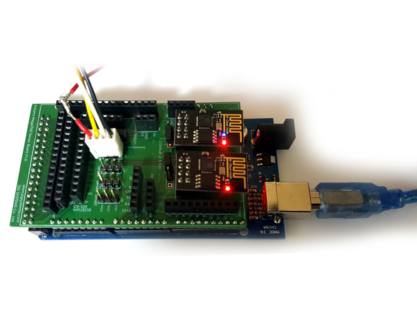 디바이스마트,오픈소스/코딩교육 > 아두이노 > 아두이노 호환보드,JSG SYSTEMS,[JSG]MEGA2560 WIFI-Sensor,ESP8266[ESP-01] Module 2개를 실장하여 UDP ,WebSever,TCP/IP통신 구현 / RTC Module[DS1302], 9축 IMU센서 GY-520 MPU9250 HEADER PIN 구성